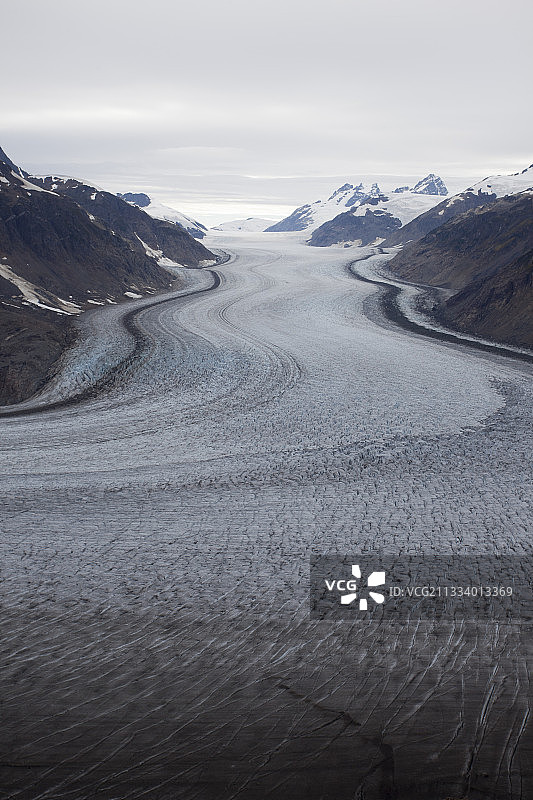 加拿大不列颠哥伦比亚省的鲑鱼冰川冰舌图片素材