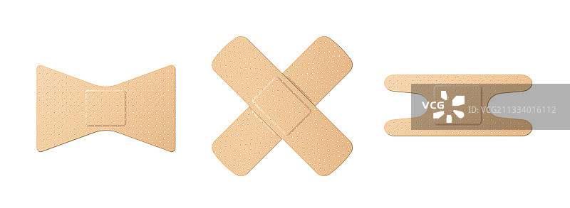 急救绷带膏药条和医用贴片图片素材