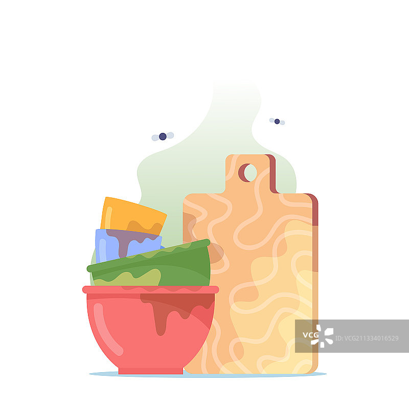 堆叠成堆的脏碗碟杯子图片素材