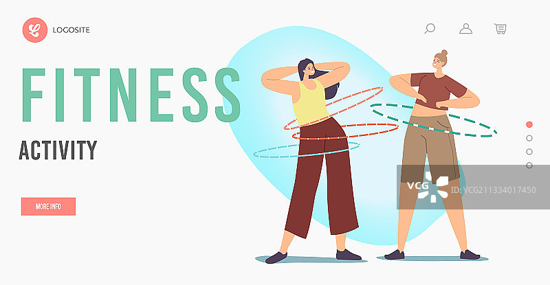 女性健身活动引导页模板图片素材