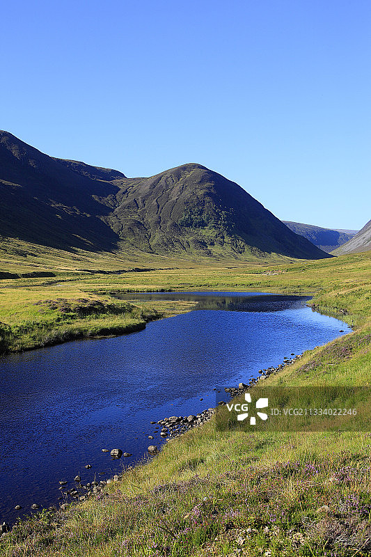 苏格兰因弗内斯附近高地沼泽景观图片素材