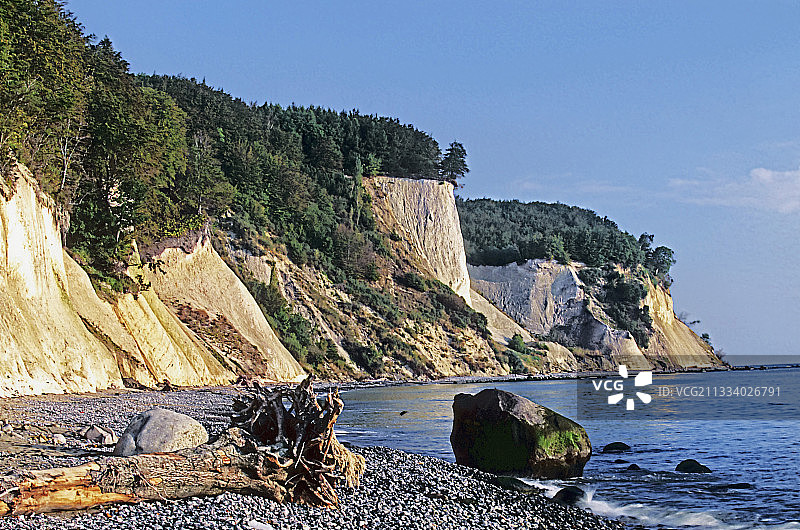 德国吕根岛的白垩悬崖图片素材