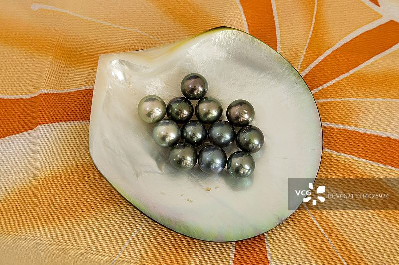 朗伊罗阿环礁的黑珍珠图片素材