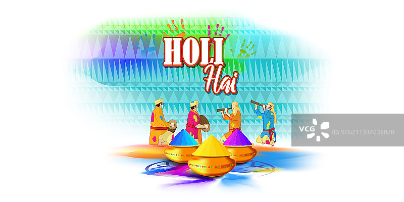 快乐的胡里节祝福语（印地语）图片素材