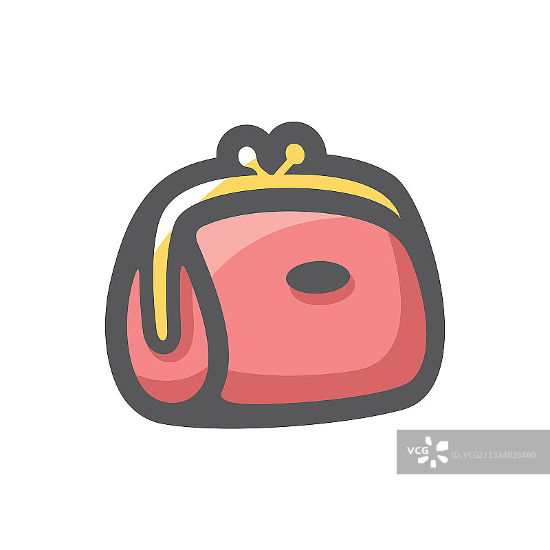 粉色女士手提包卡通图标图片素材