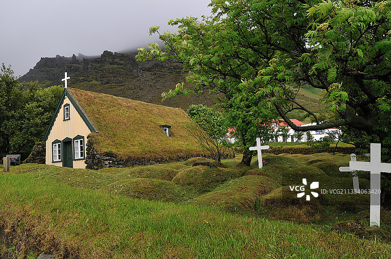 冰岛南部公墓图片素材