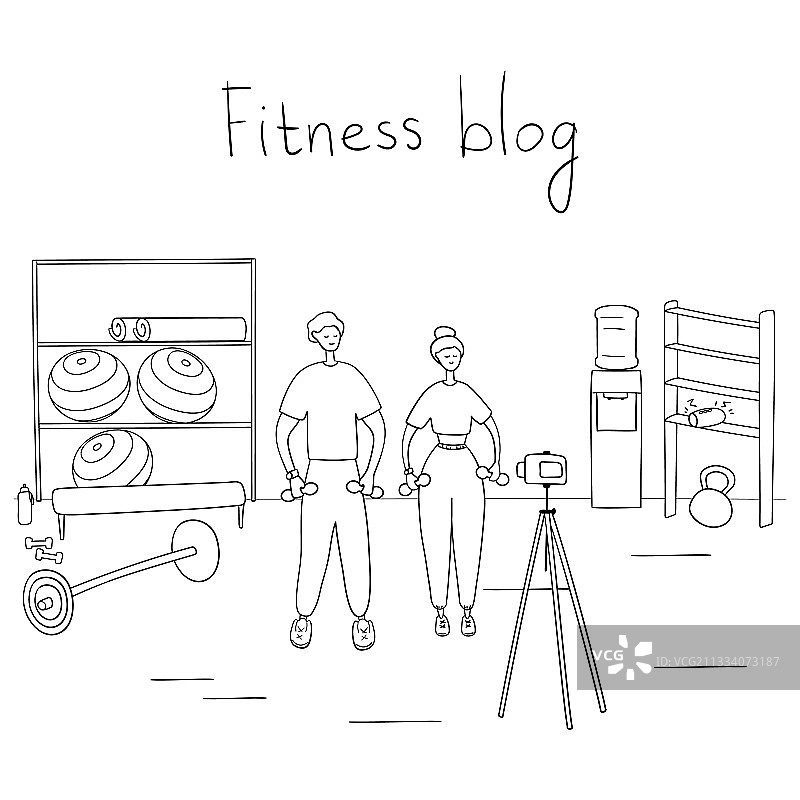 健身博客教练录制视频图片素材