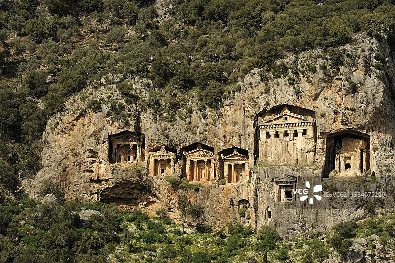 土耳其米拉的利西亚石墓群图片素材