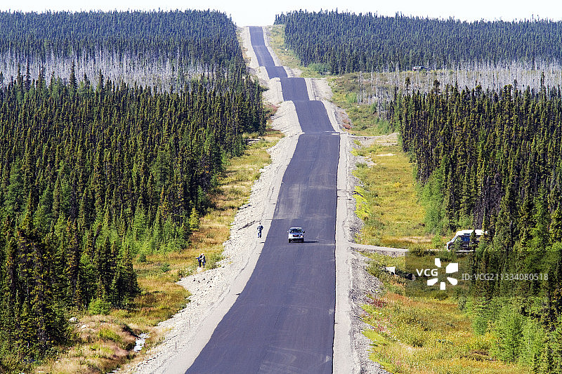 加拿大拉布拉多高速公路建设后图片素材