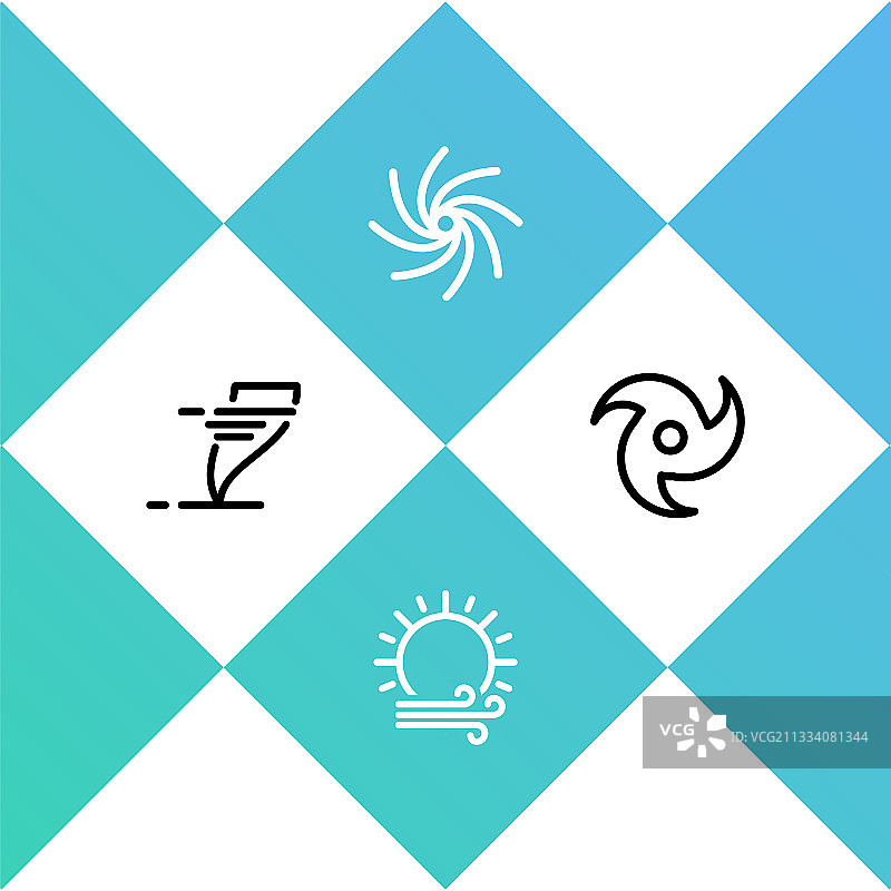 龙卷风风和太阳图标图片素材