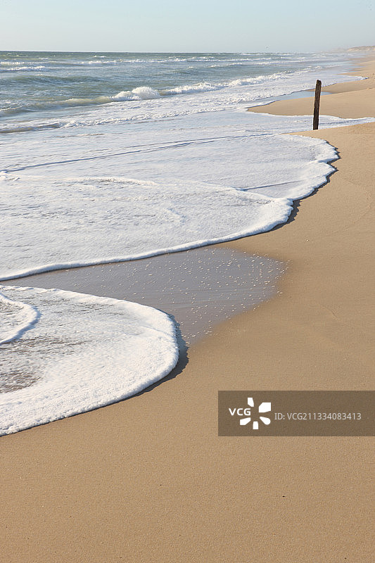 法国朗德大西洋沿岸的沙滩图片素材