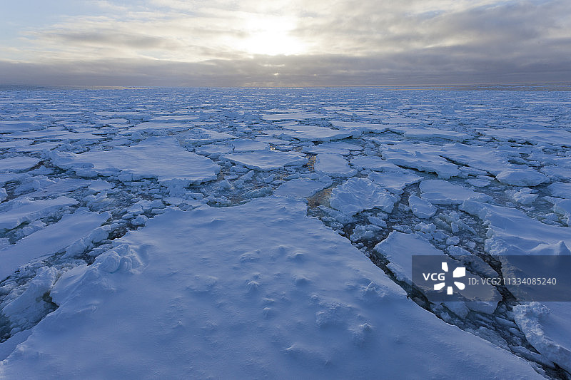 南极阿德利兰的冰崩图片素材