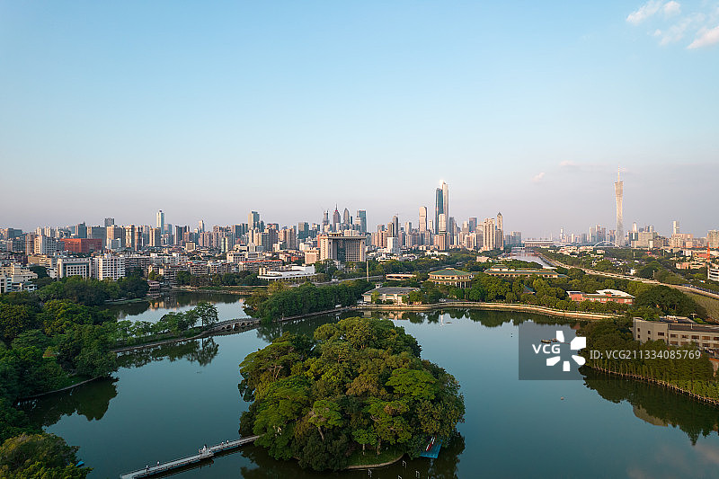 航拍广州城市风光图片素材