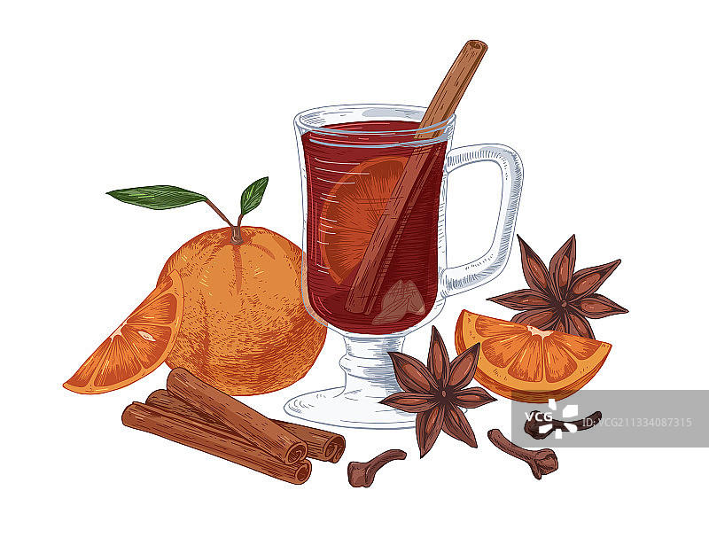 冬季香料热红酒图片素材