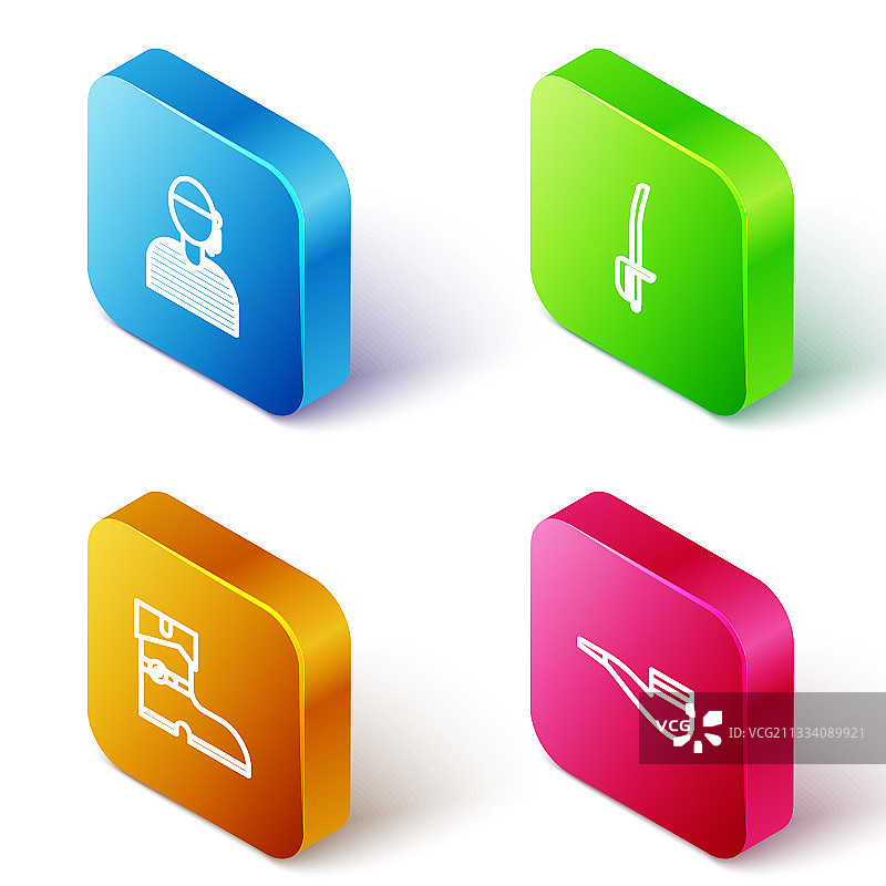 2.5D线条水手船长海盗剑套装图片素材