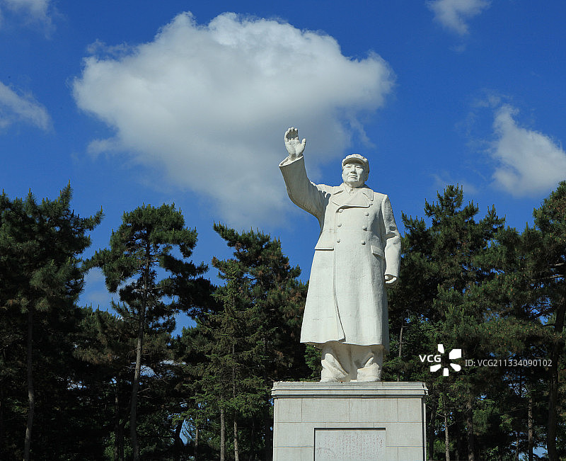 长春胜利公园毛泽东主席雕像图片素材