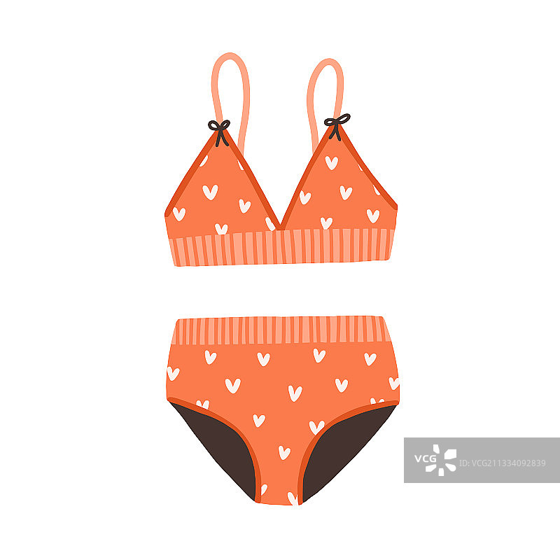 女性分体式泳衣图片素材