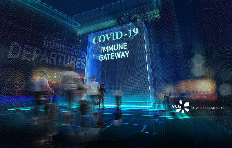 为机场旅客提供的COVID-19免疫通道图片素材