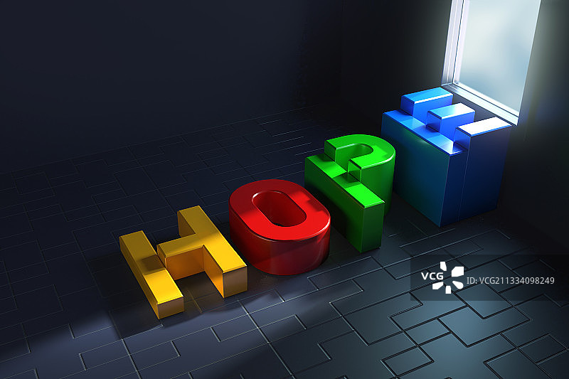 通往敞开门的彩色希望阶梯图片素材