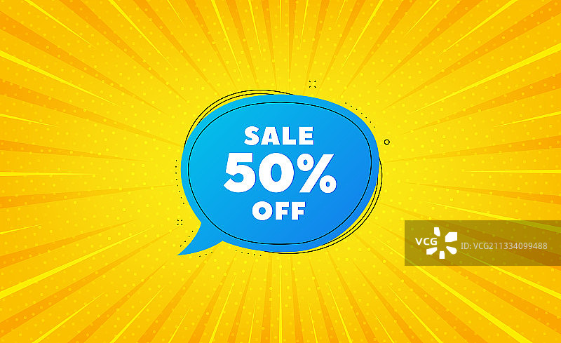 促销气泡Banner，五折优惠图片素材