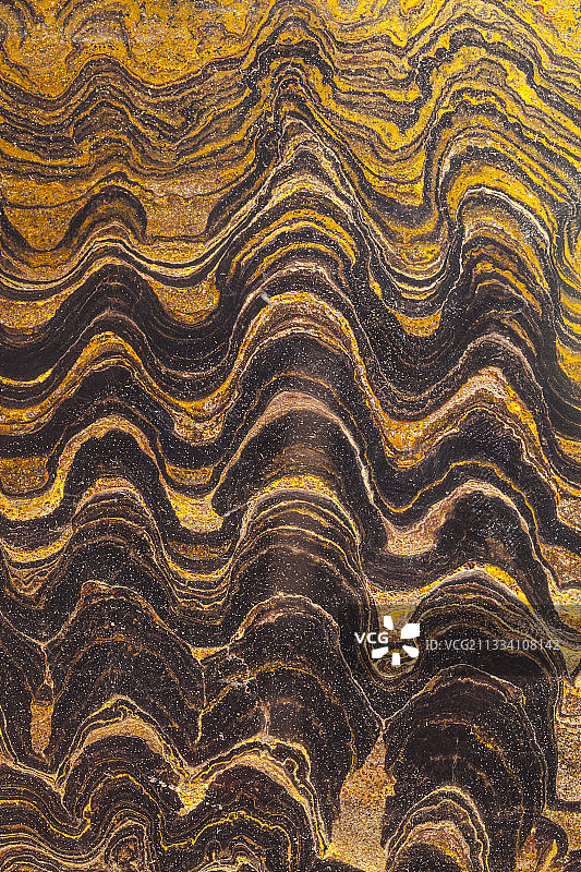 叠层石微生物化石，前寒武纪，西班牙图片素材