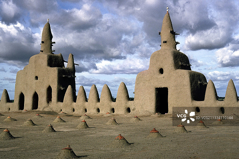 马里杰内大清真寺泥土建筑图片素材