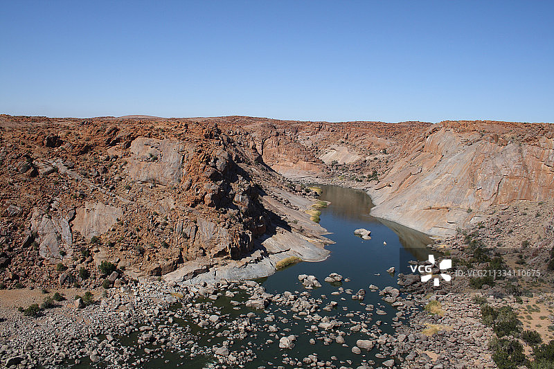 奥兰治河奥格拉比斯瀑布南非图片素材