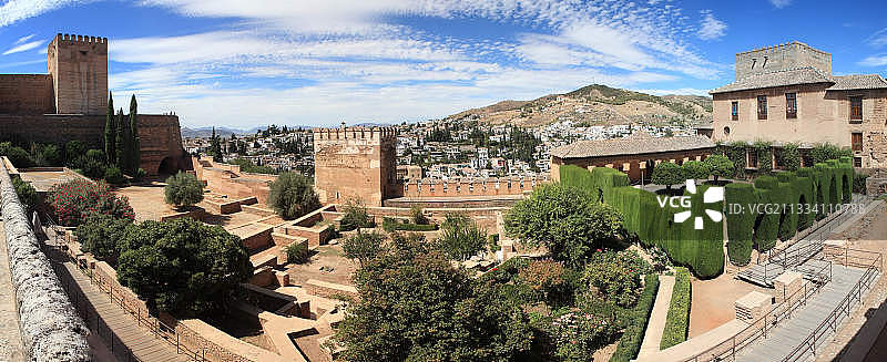西班牙格拉纳达阿尔罕布拉宫遗址图片素材