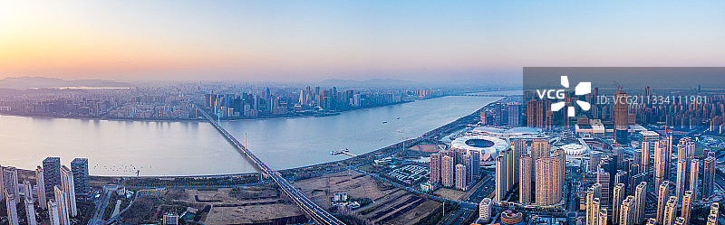杭州城市全景图片素材
