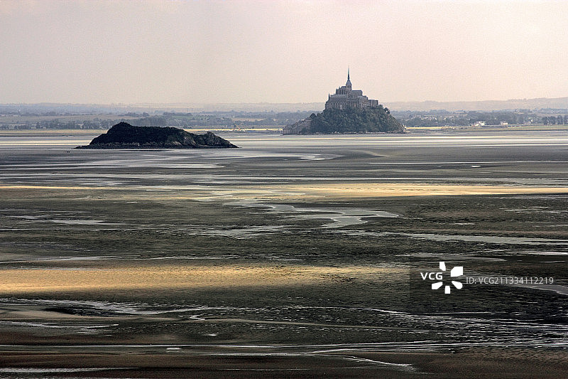 法国通贝莱讷岛和圣米歇尔山图片素材