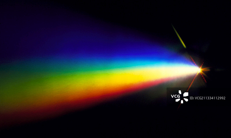 棱镜中的光谱颜色图片素材