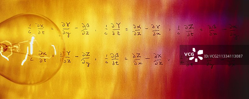 麦克斯韦电磁场方程图片素材