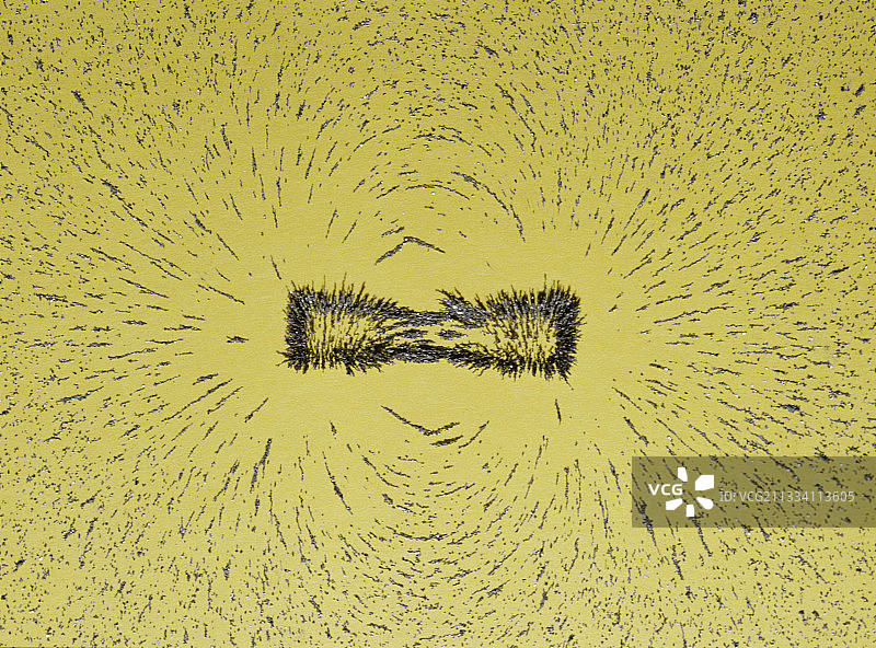 条形磁铁的磁场图片素材