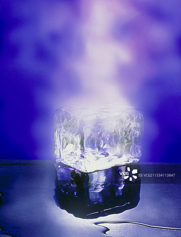 物质的三种状态：冰、水、蒸汽图片素材