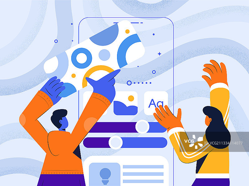 现代彩色概念App开发图片素材