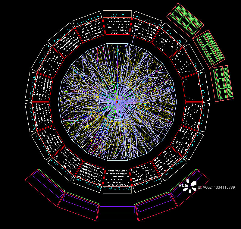 粒子碰撞图片素材
