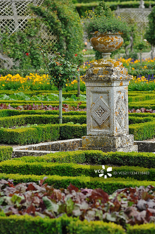 法国维朗德里城堡的菜园图片素材