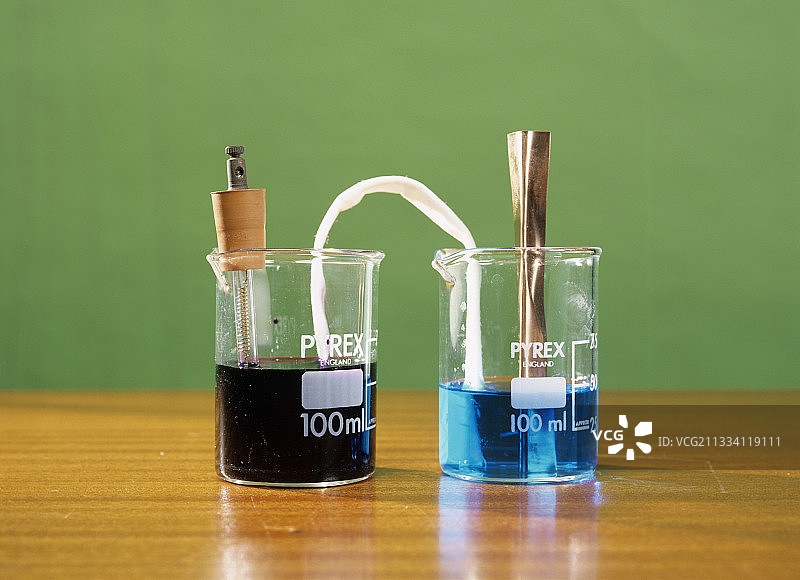 锰铜伏打电池图片素材