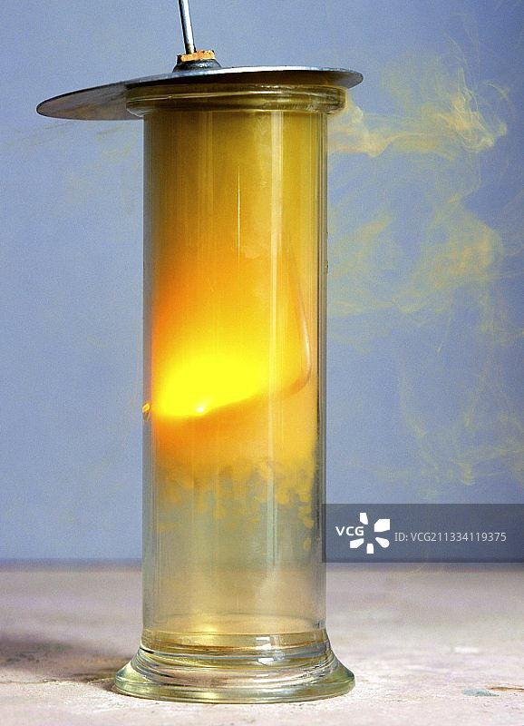 钾与氯气反应图片素材