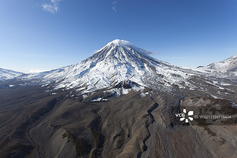 堪察加半岛的科里亚克火山图片素材