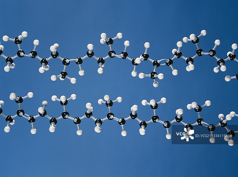 橡胶和古塔胶分子模型图片素材