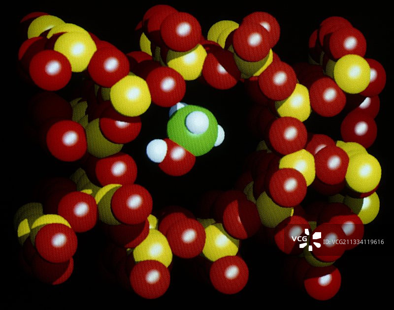 沸石催化剂中的甲醇分子图片素材