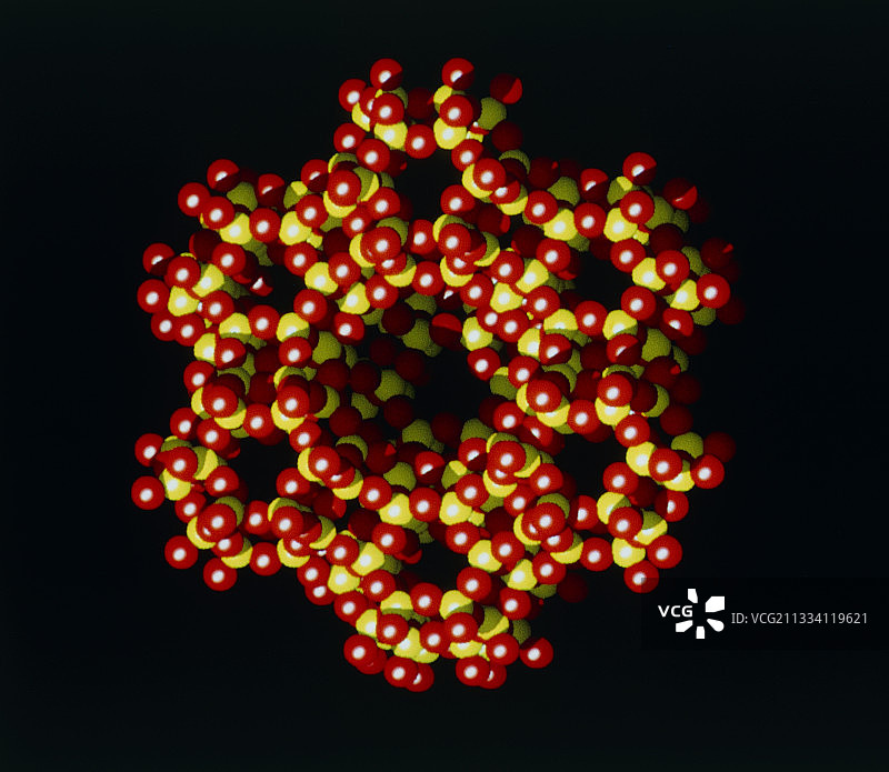 Y型沸石（八面沸石）分子结构图片素材