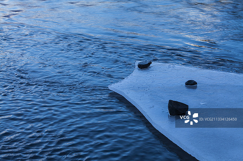 冰岛南部冰水表面图片素材