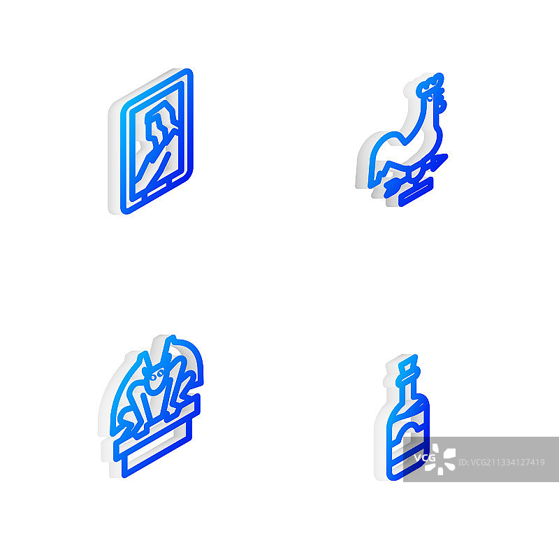 2.5D公鸡风向标和肖像合集图片素材