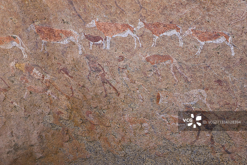 勃兰登堡山脉的岩画 - 纳米比亚图片素材