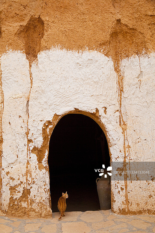 突尼斯南部马特马他的穴居聊天图片素材