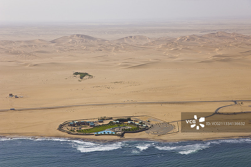 纳米比亚鲸湾-纳米布沙漠鸟瞰图片素材