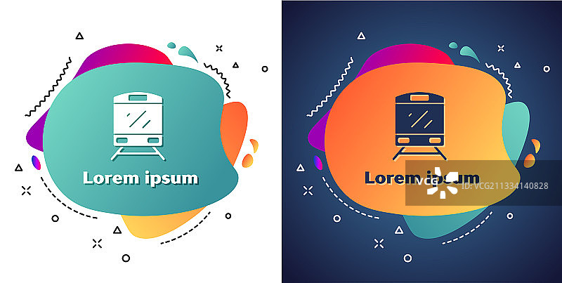 白色背景上的白色火车图标图片素材