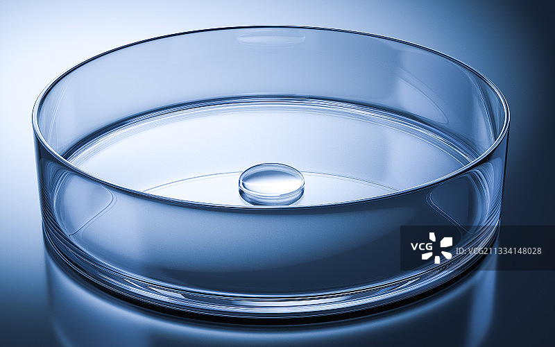 实验室内的玻璃器皿 3D渲染图片素材